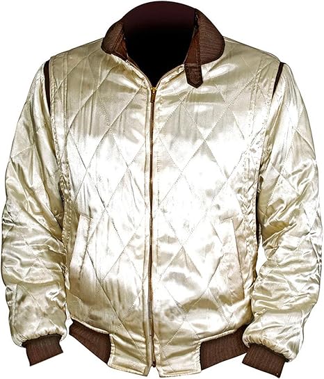 CHAYELL Driver Scorpio Logo Embroidered Satin Jacket Ryan Gosling Stuntman White Bomber Quilted Jacket