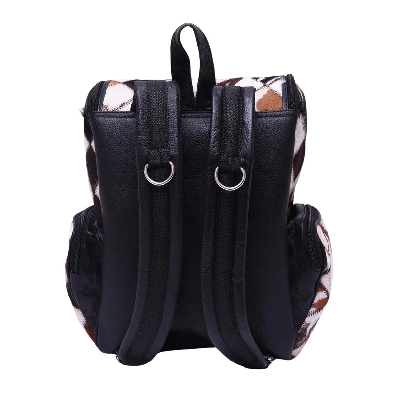 Black Cowhide Ideal Travel Backpack