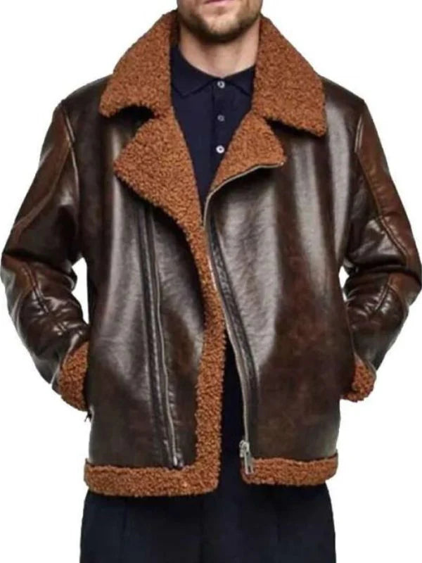 WWE Dean Ambrose Brown Shearling Jacket