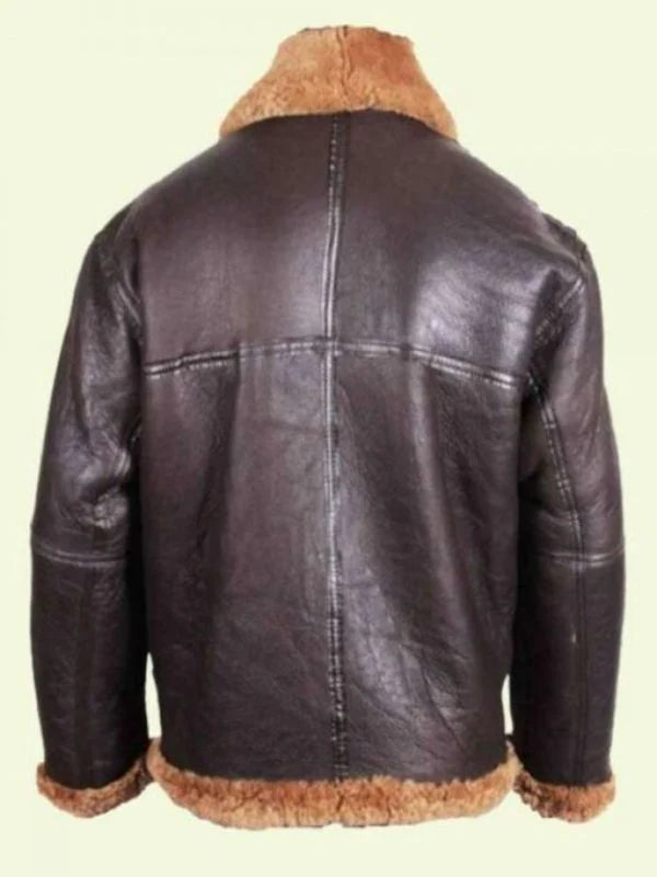 Men’s Brown Leather Aviator Jacket