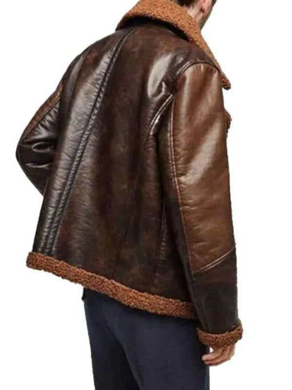 WWE Dean Ambrose Brown Shearling Jacket