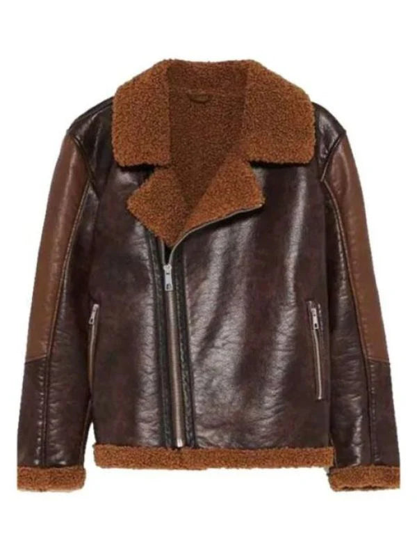 WWE Dean Ambrose Brown Shearling Jacket