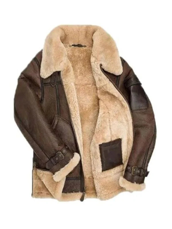 Mens B3 Aviator Shearling Leather Jacket